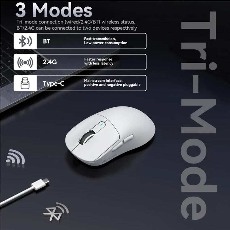 Mouse Gamer - Attack Shark X3Pro Bluetooth/Wiredless 8KHz - 4KHz
