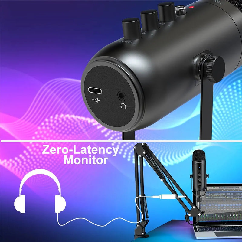 ZEALSOUND: K66S Microfone profissional para streaming/podcast/games